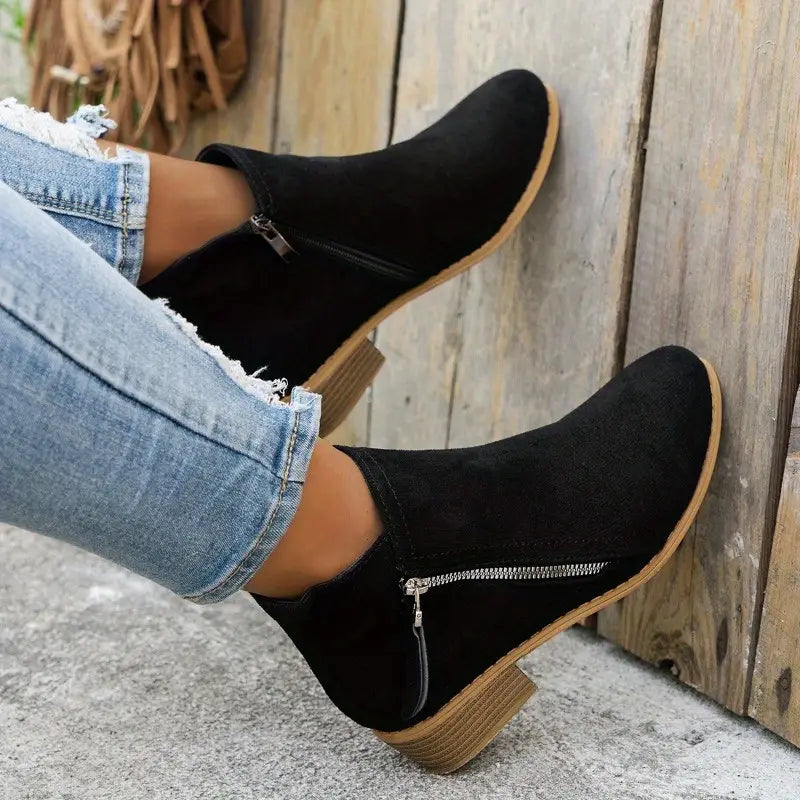 Stiefelette Stilvolle Damen Stiefel Mit Reißverschluss