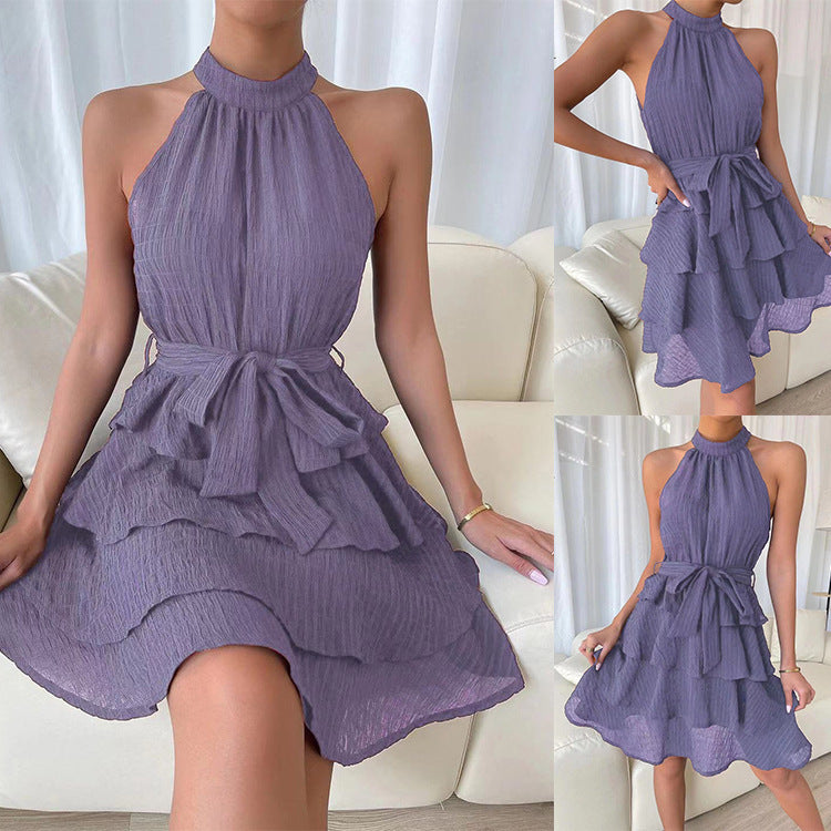 Neckholder-Rüschenkleid von BerlinGlamour (ärmellos)