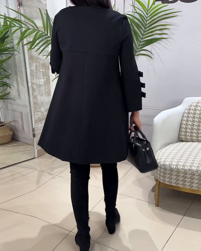 Damen Kleid Langärmlig mit Fransen & Coole Details