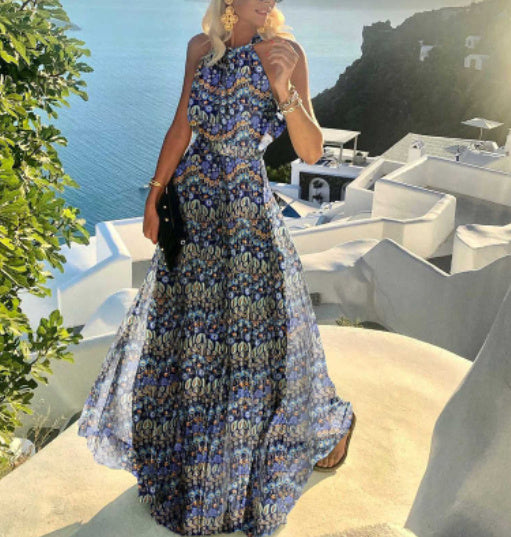 Elegantes Boho-Maxikleid von BerlinGlamour mit Falten