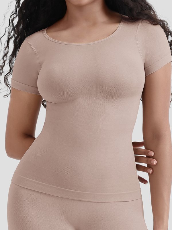 Bauchweg-Shaping-Top mit kurzen Ärmeln Damen