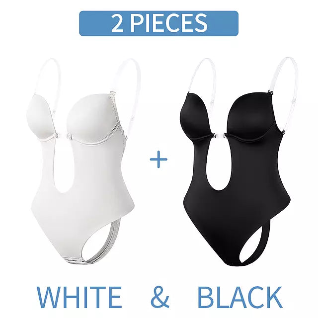 BerlinGlamour | Körperformender V-Ausschnitt Bodysuit Frauen