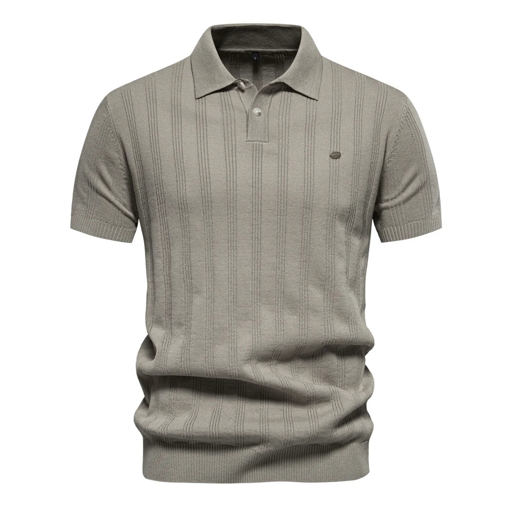 Poloshirt Streifenmuster Gestrickt Modern
