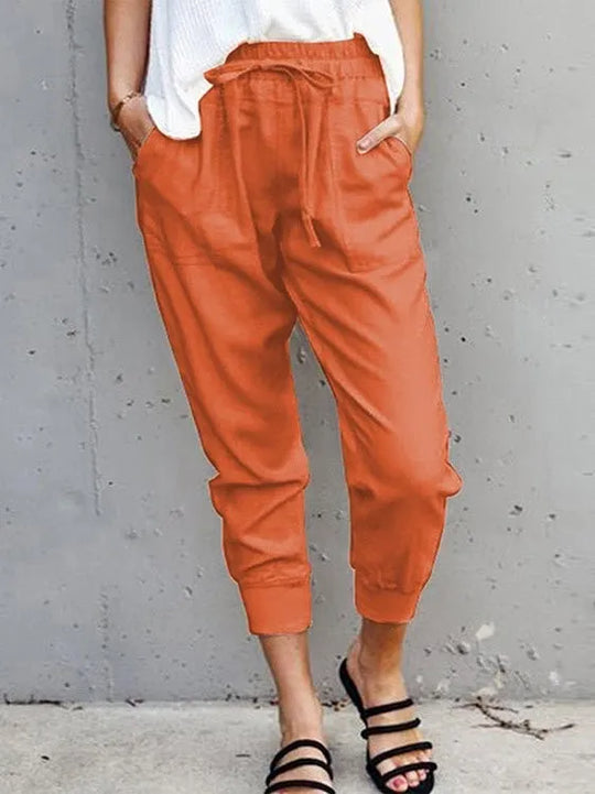 Damen-Leinenhose Blaire aus leichter Baumwollmischung