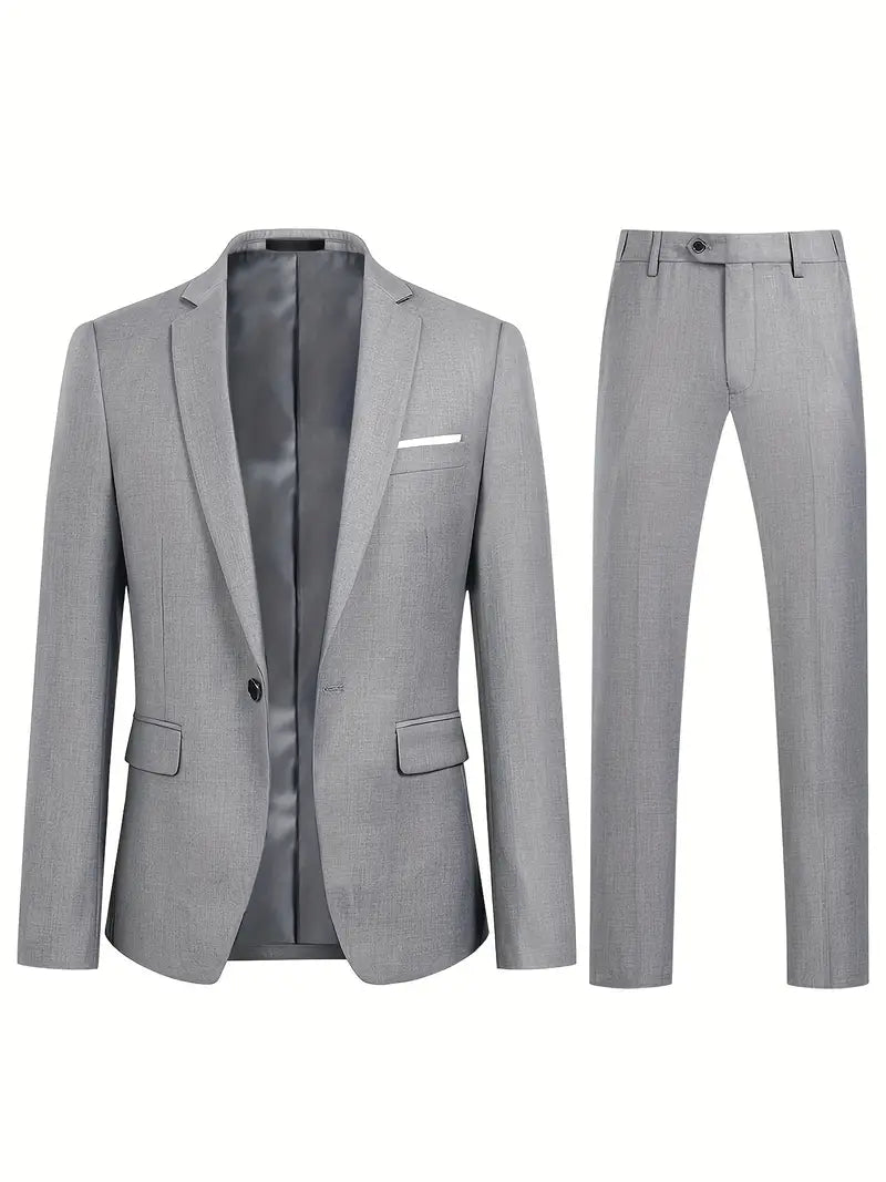 Herrenanzug Zweiteiler Klassisch Business Blazer Hose