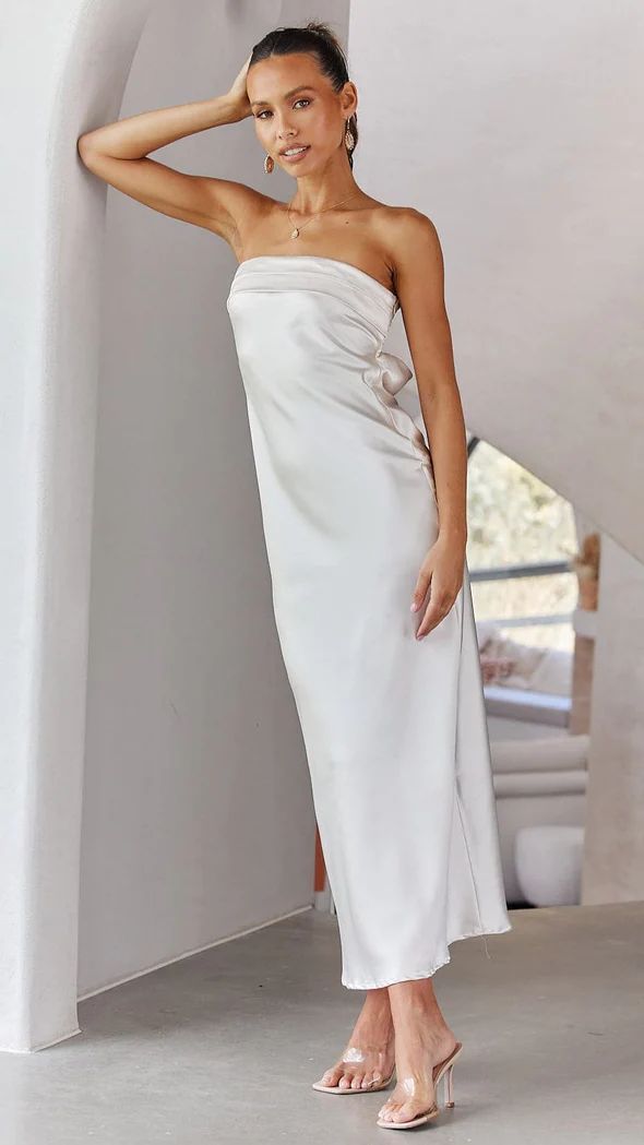 BerlinGlamour Satin Tube Dress