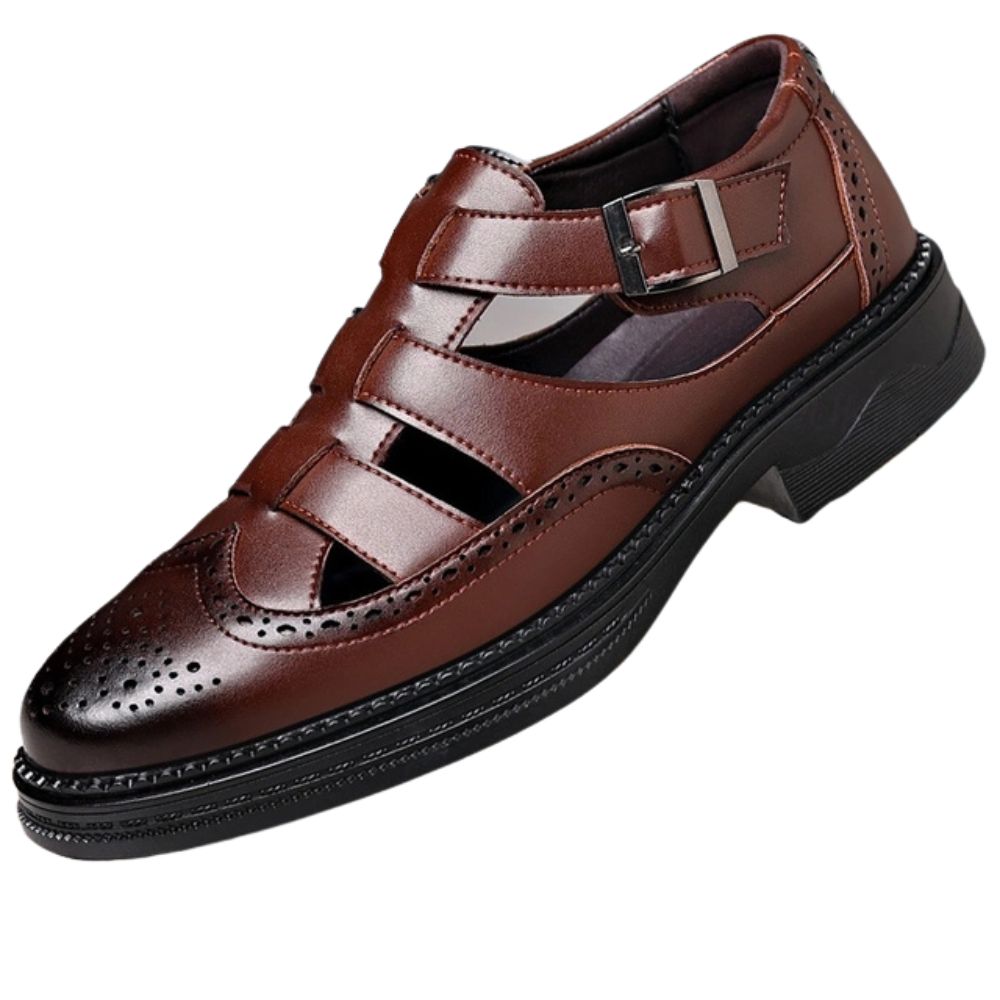 Herrensandalen Leder Sommer Sandalen Bequem