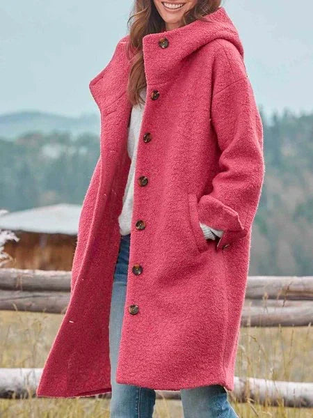 Langarm Cape Mit Kapuze Bequem Warm