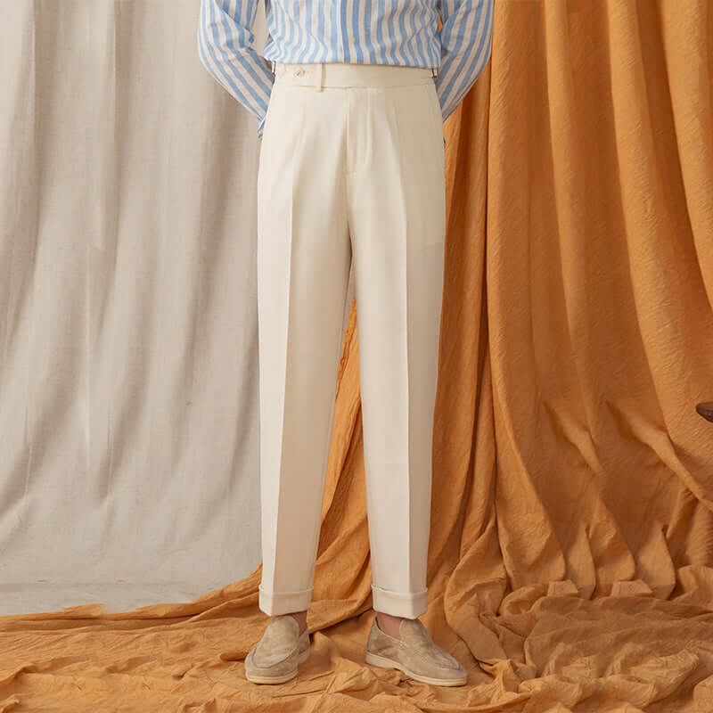 Herren Hose Lässig Oldschool Style Hochgeschnitten