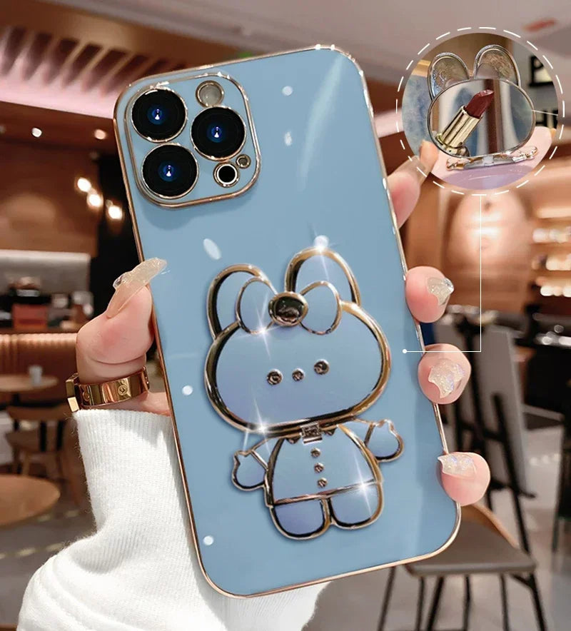 iPhone Hülle 3D Hase Spiegel Design Kawaii