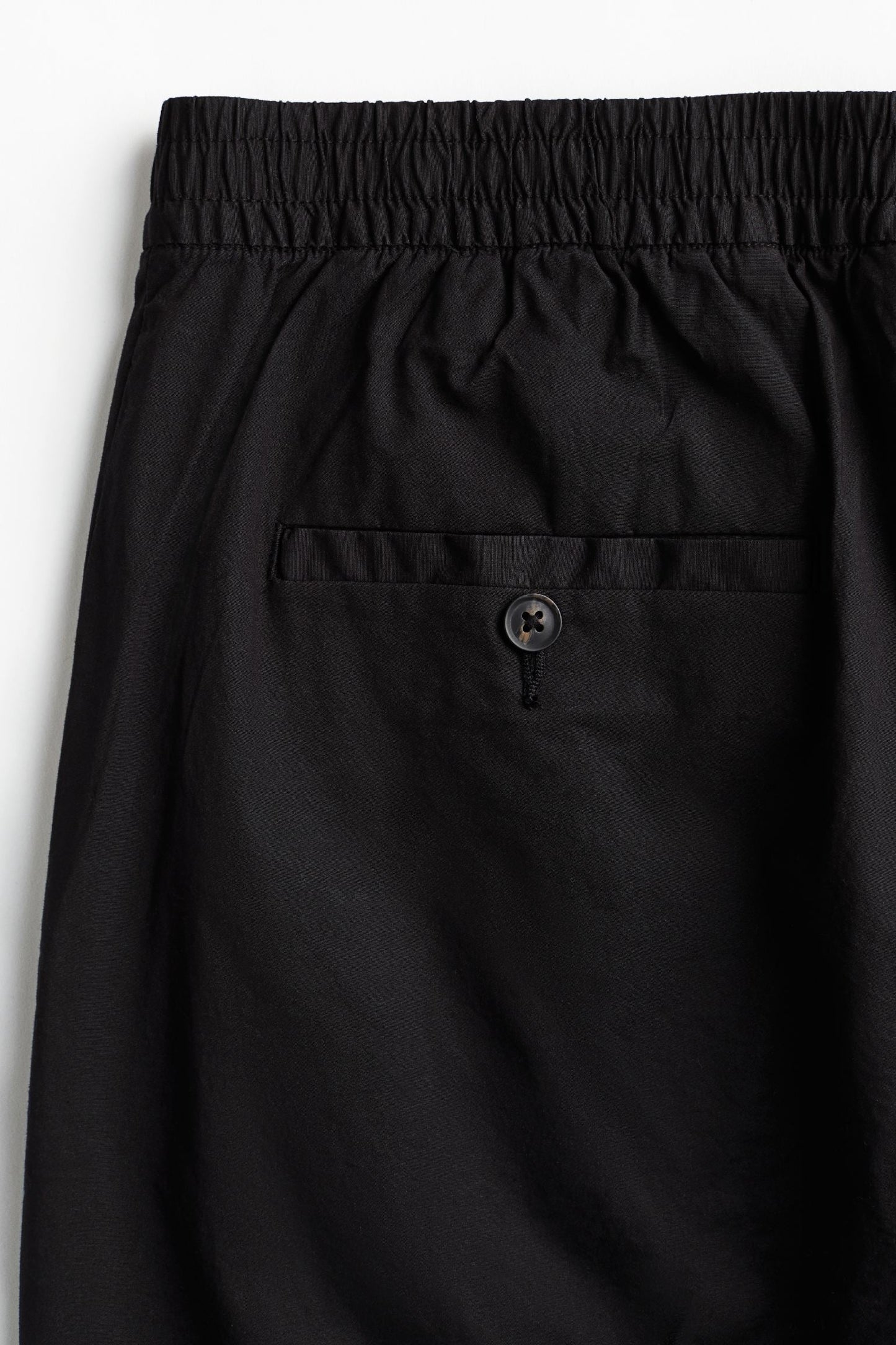 Herren-Chinohose Schwarz Kordelzug Slim Fit
