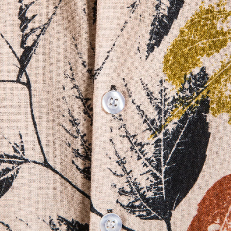 Herren Kurzarmhemd mit Vintage Print aus Baumwolle