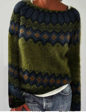 Damen Strickpullover Rundhalsausschnitt Bequem Alltag
