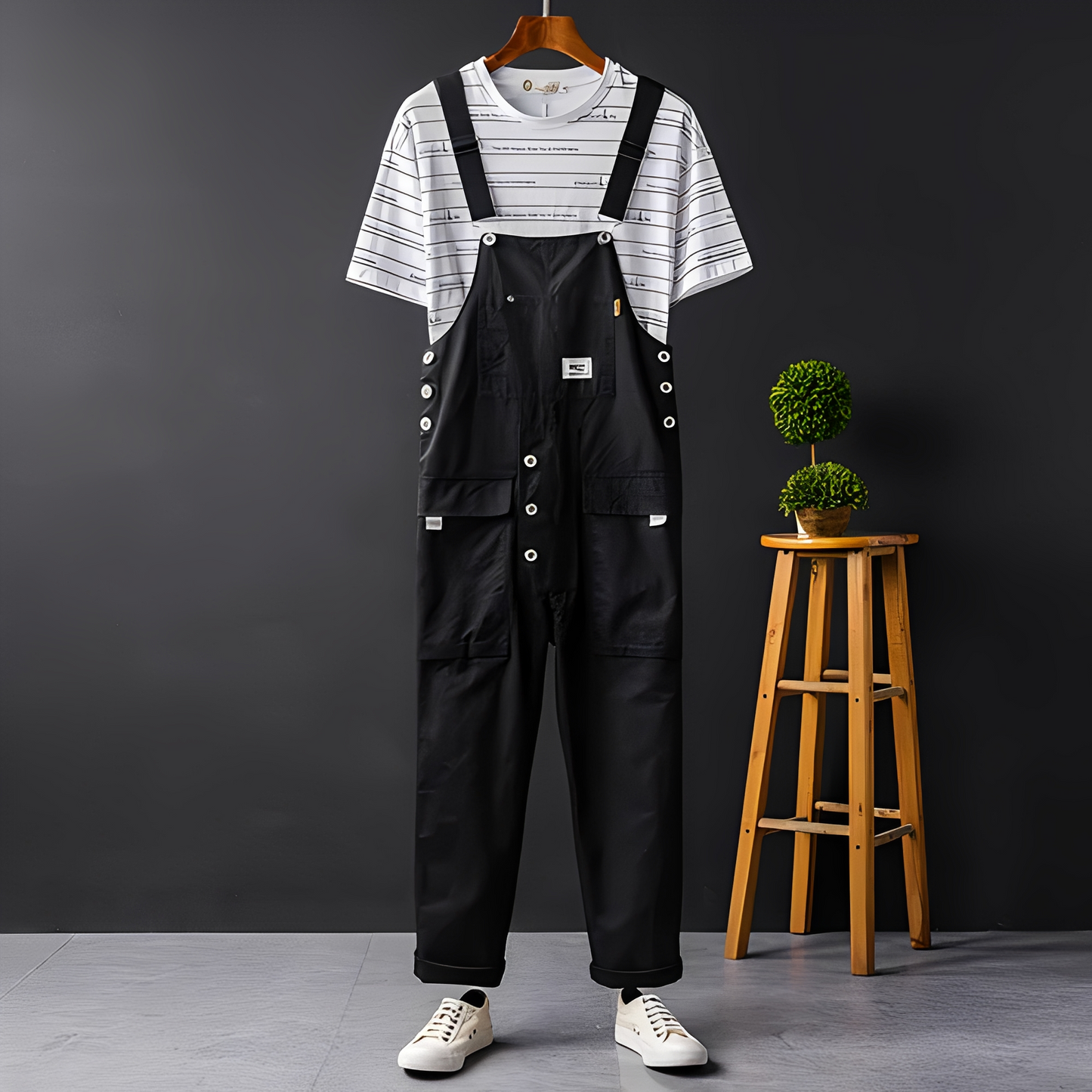 Damen-Overall Elegant Schick Schwarz