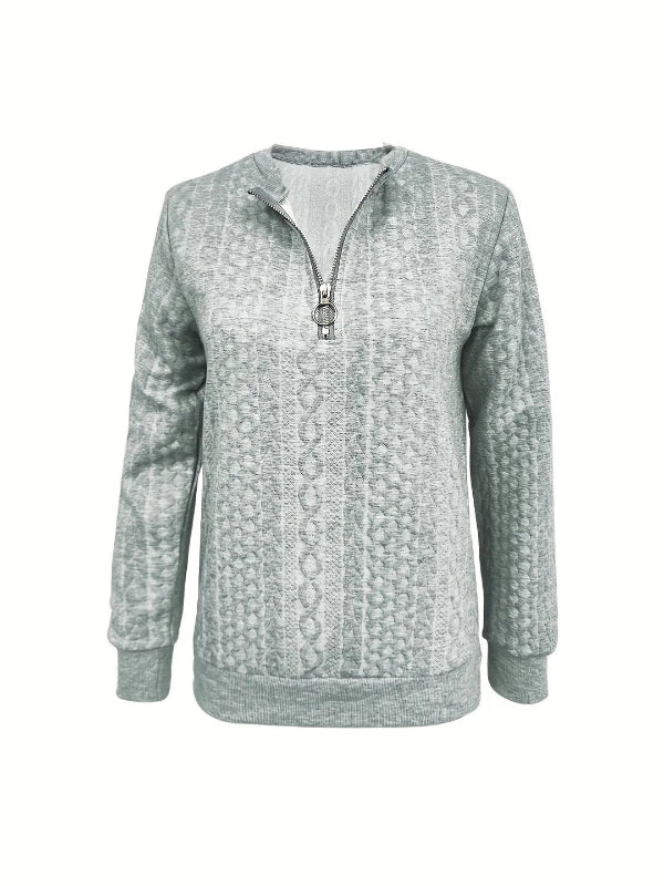 Damen-Top Frühlingslook Elegantes Bluse mit Reißverschluss