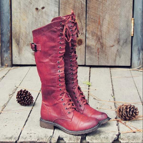 Damenschuhe Knöchelstiefel Leder Schnürstiefel Orthopädisch