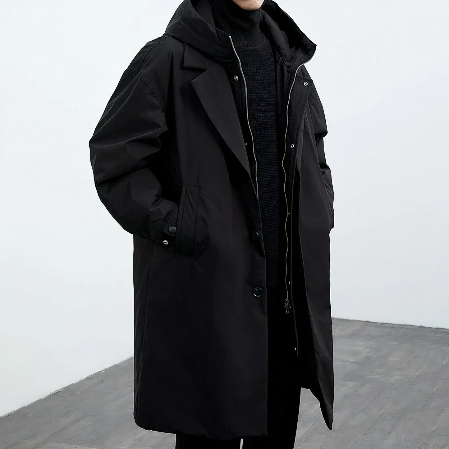 Cooler Herren Winter Trenchcoat Abert