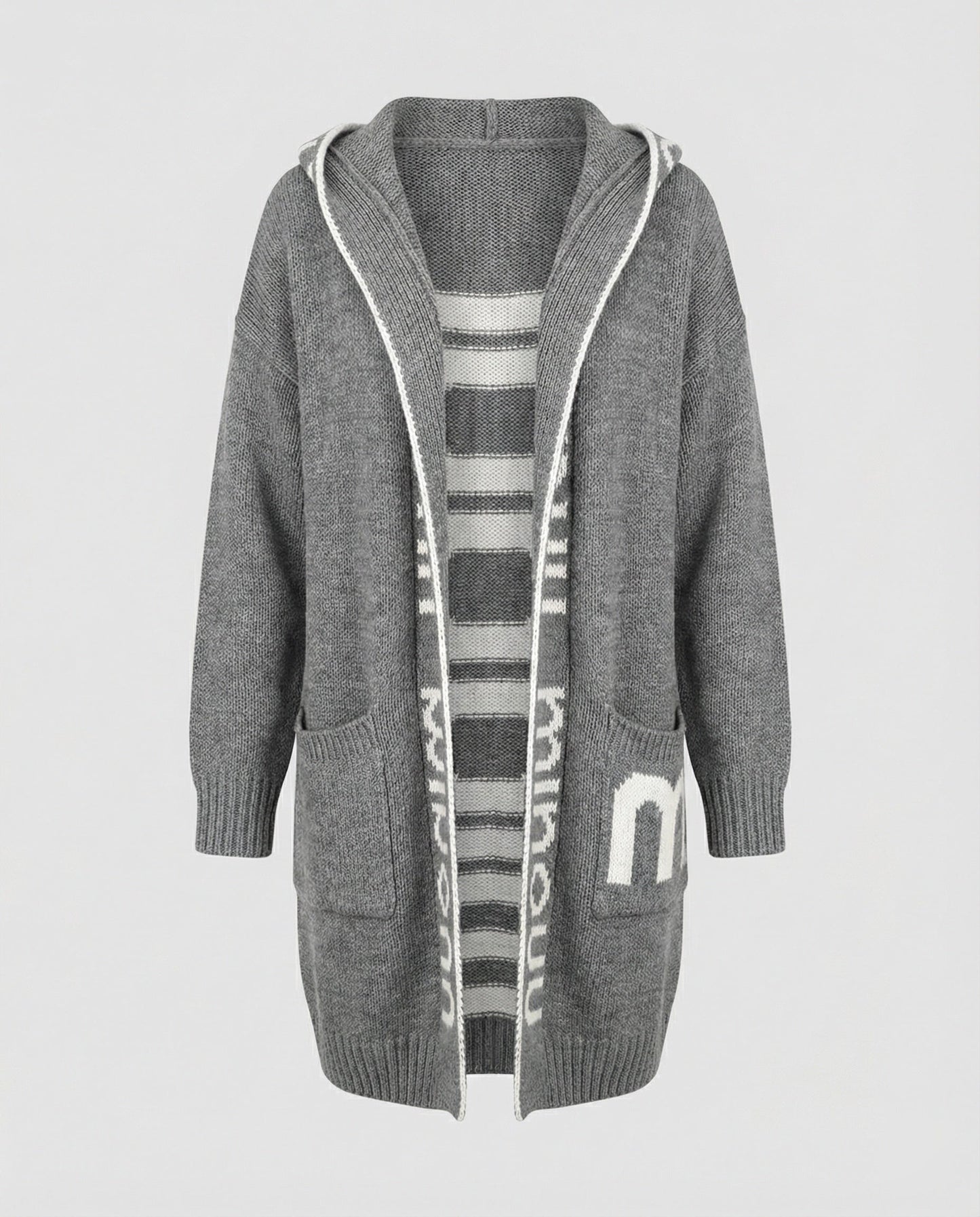 Übergrößer Pullover Dicker Statement Druck Trendy