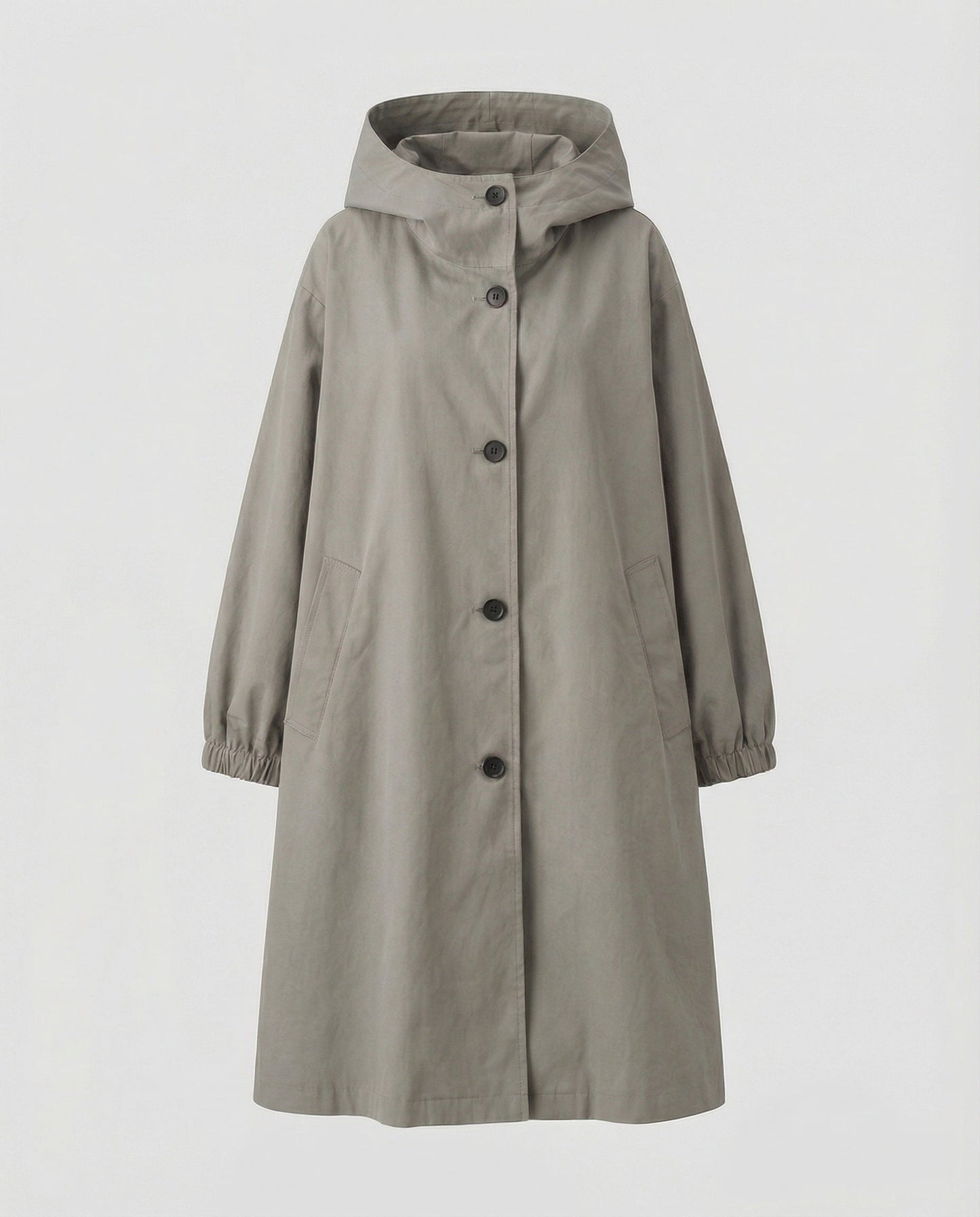 Lange Damenjacke mit Kapuze Stilvoll Modern