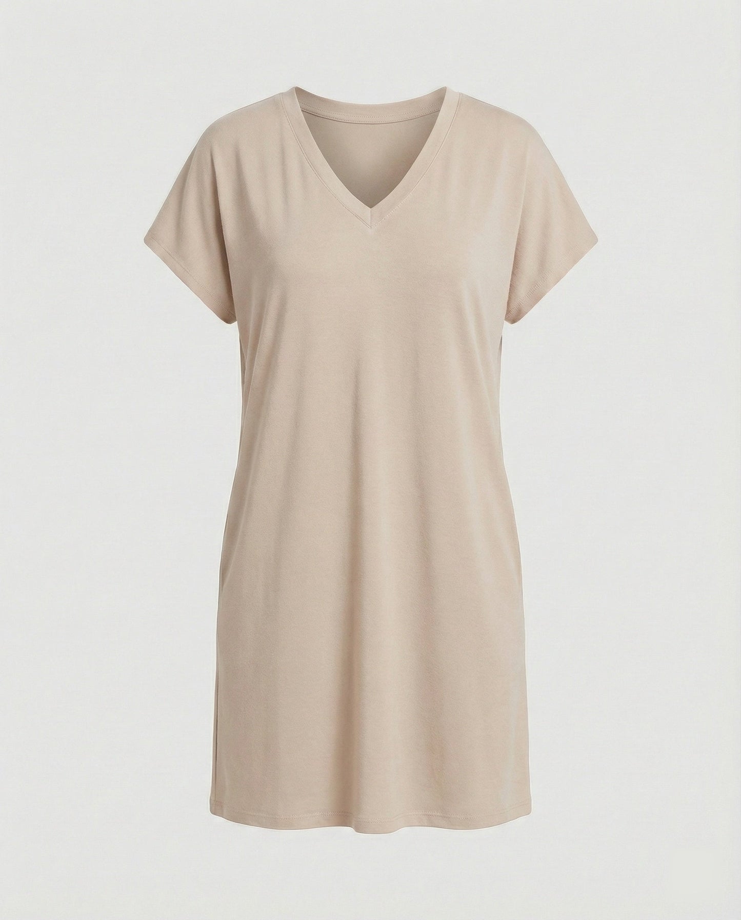 Sommerkleid Damen V-Ausschnitt Leicht