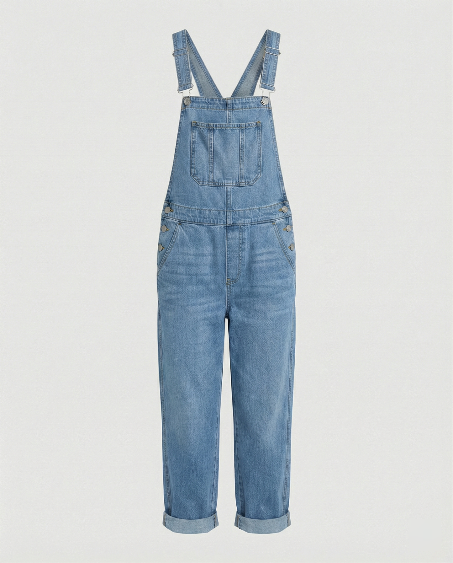 Damen Latzhose Jeans Oversized mit tiefen Taschen
