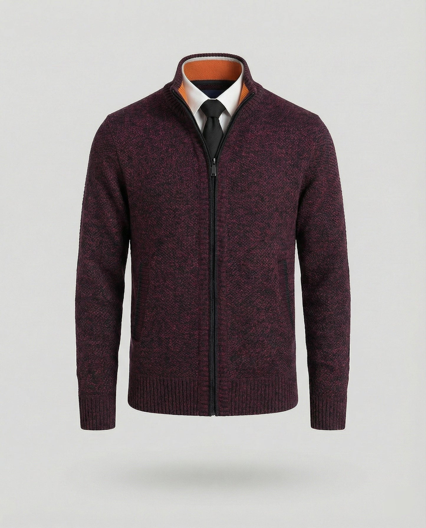 Herren Strickjacke Elegante Reißverschluss Steppjacke