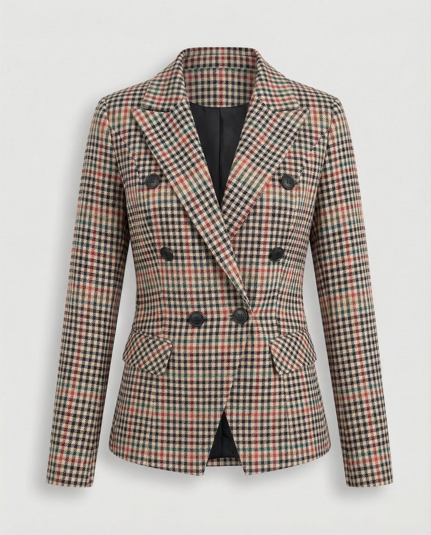 Damen Blazer Karierter Moderner Business Stil