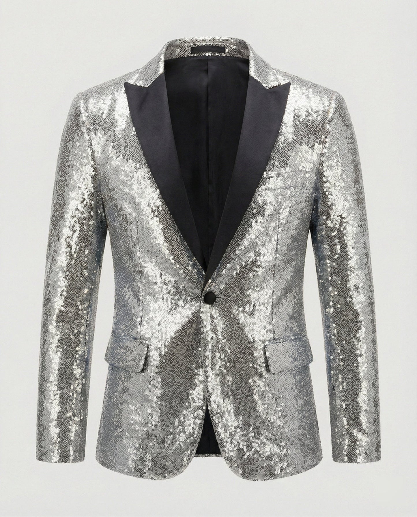 Eleganter Pailletten Blazer Herren Glitzer