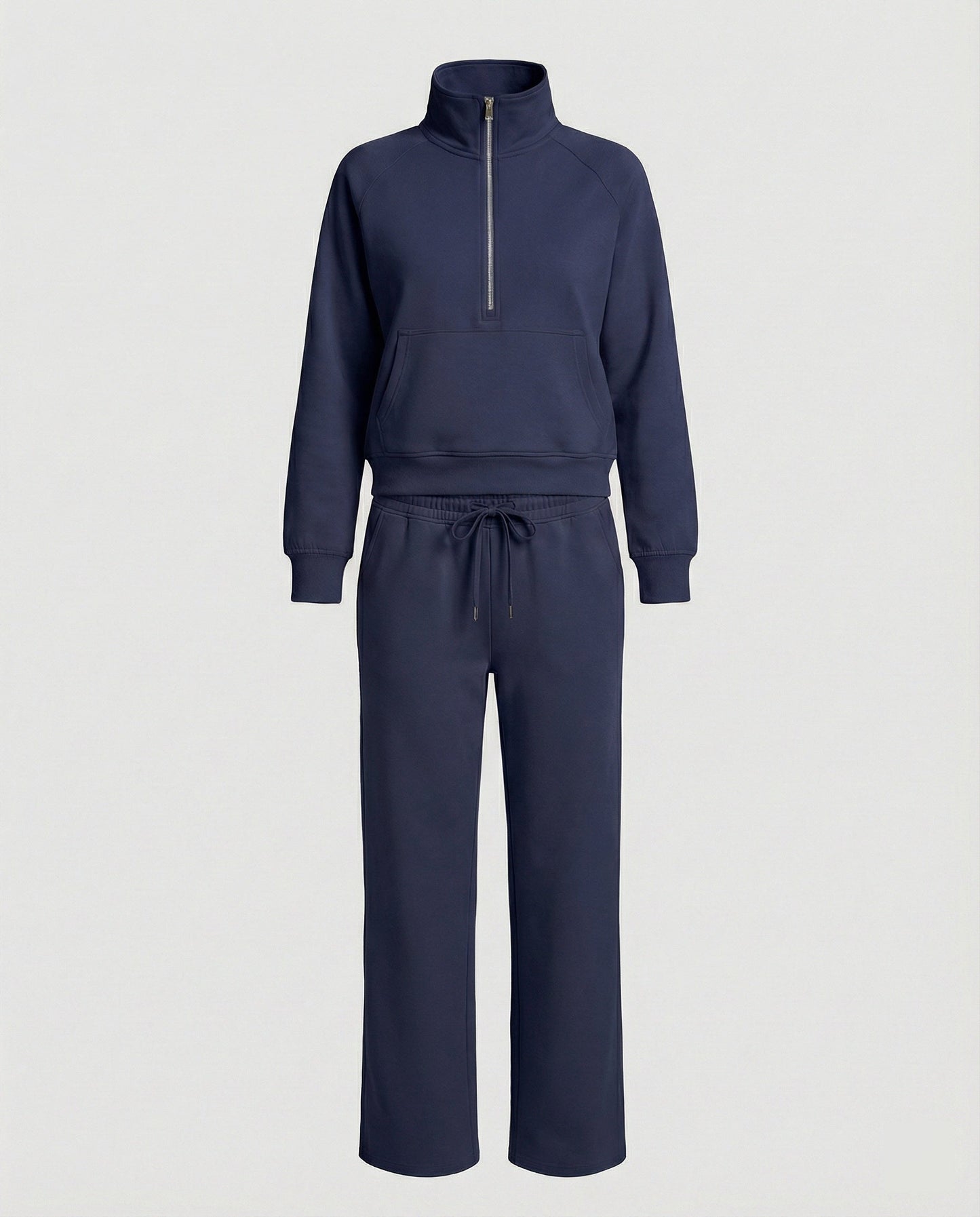 Damen Jogginganzug Hochkragen Sportlich Warm