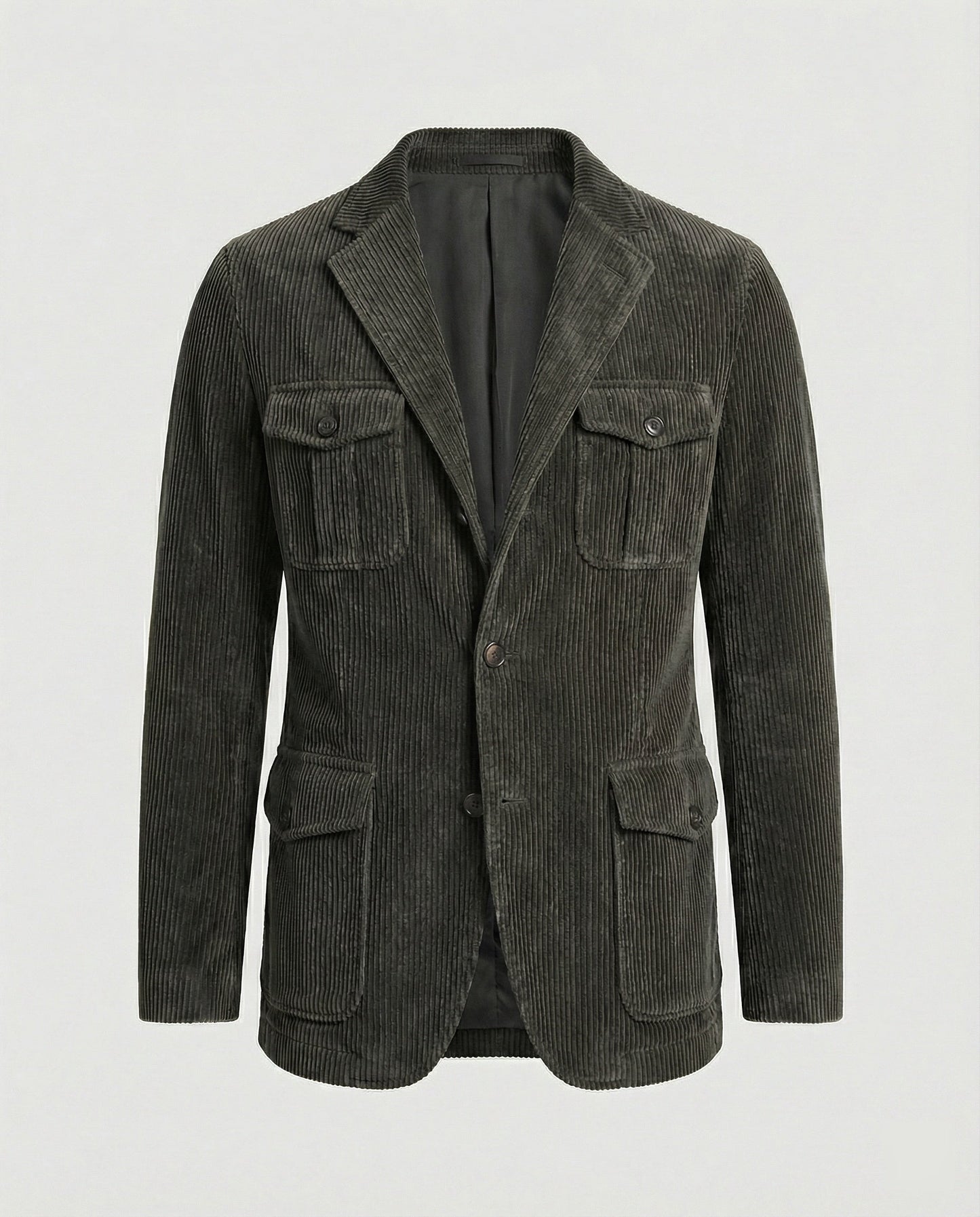 Herren Cordjacke Modern mit Viel Taschen und Reißverschluss