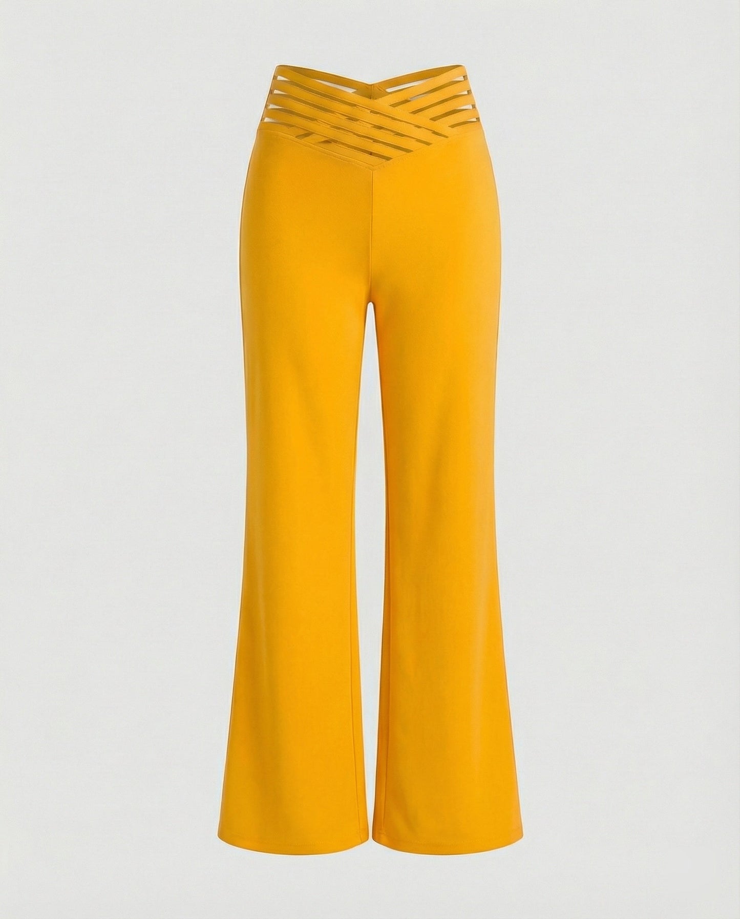 Damen Palazzo-Hose Weit Bequem Mit Cut-Outs Trendy