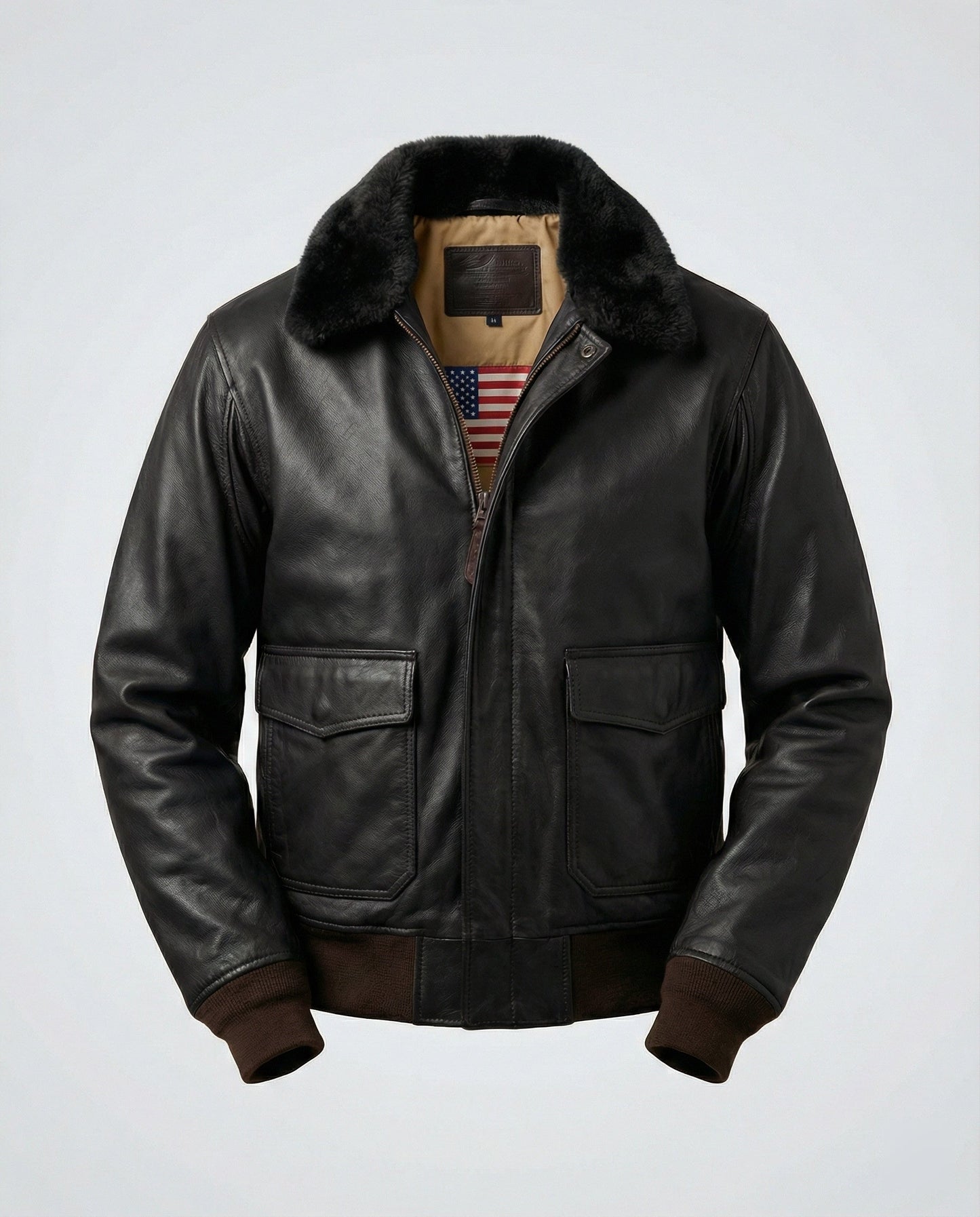 Lederjacke Damen Schwarz Stylisch Warm