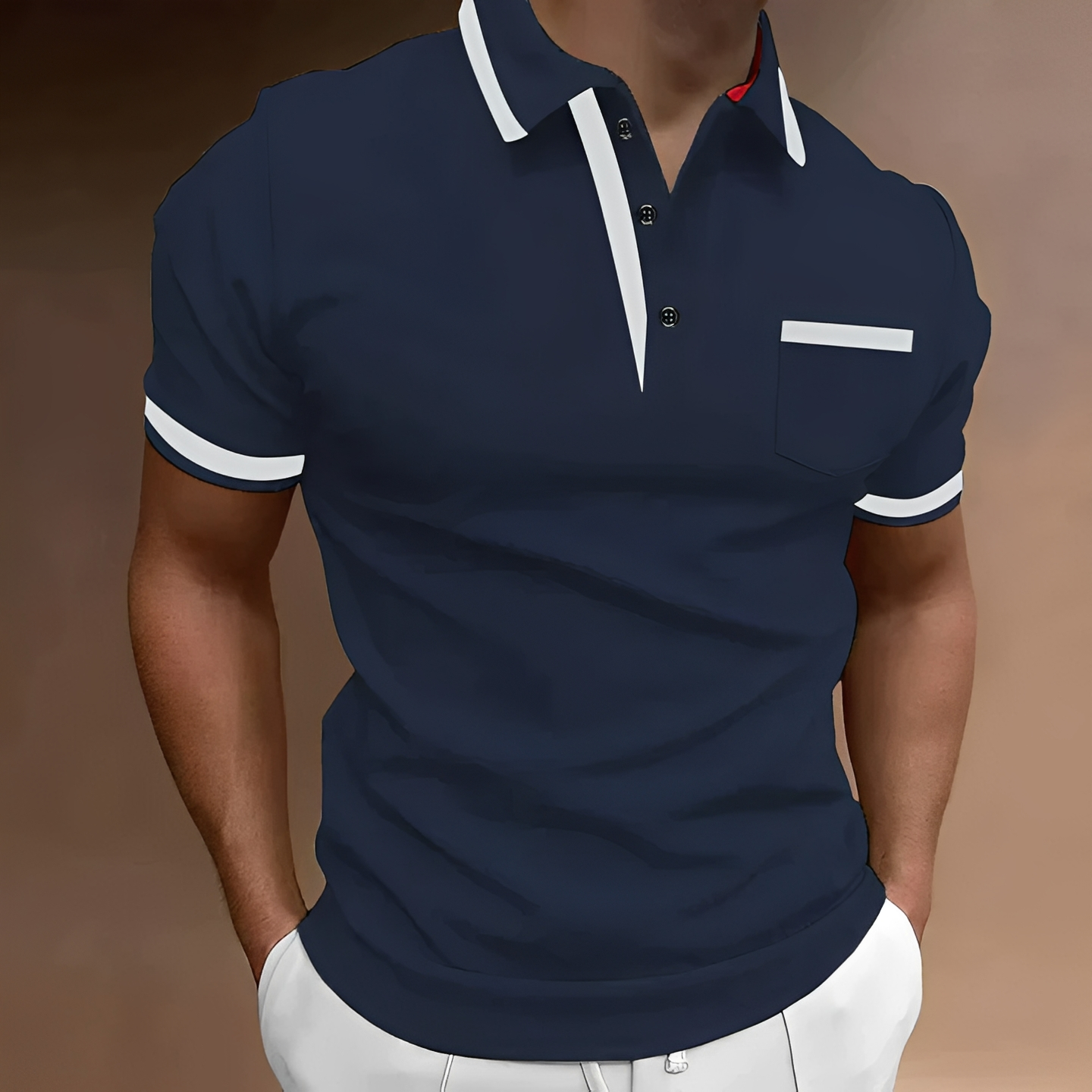 Herren Poloshirt Kurzarm Bequem Leicht