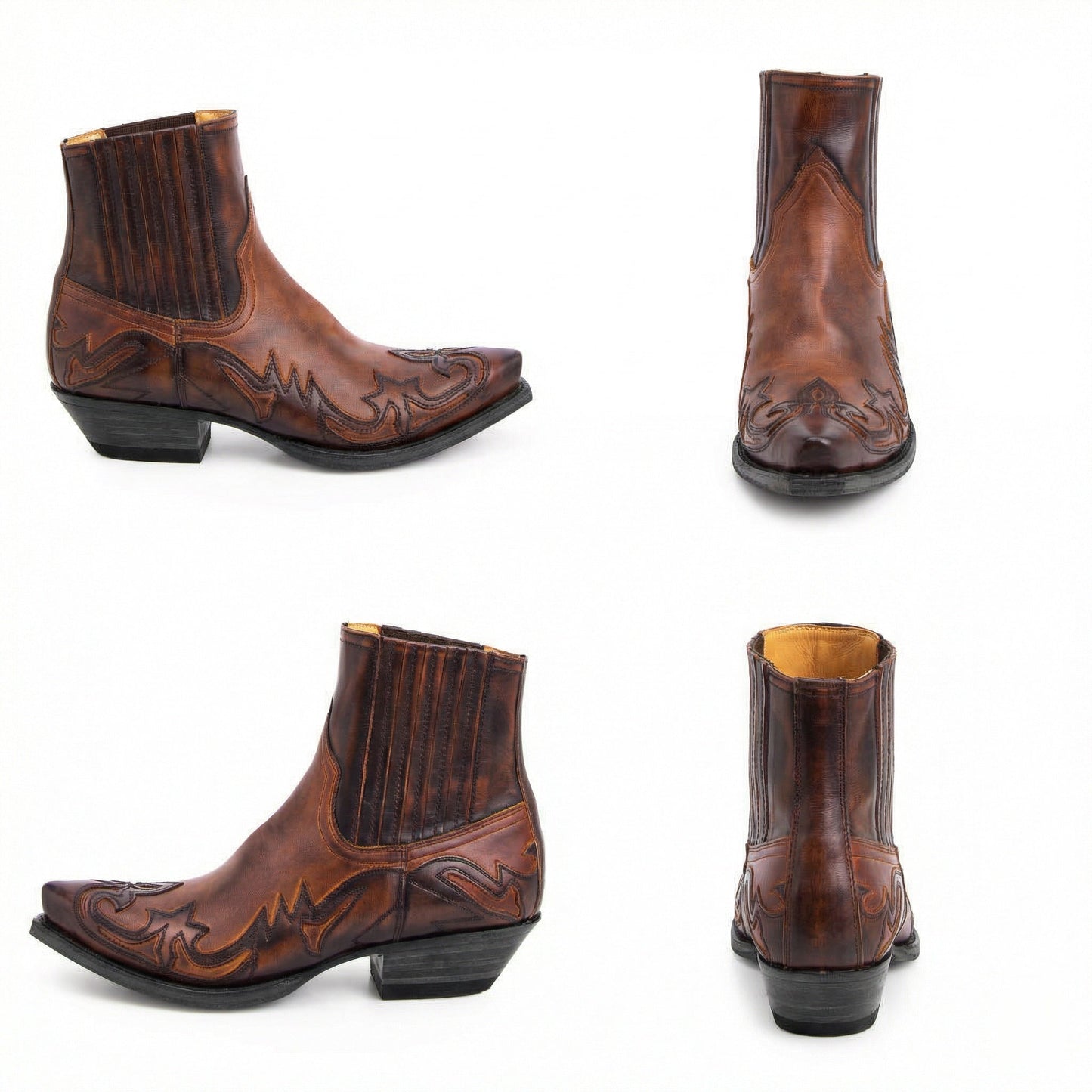 Cowboystiefel Damen Leder Stiefel Robust Westernstil