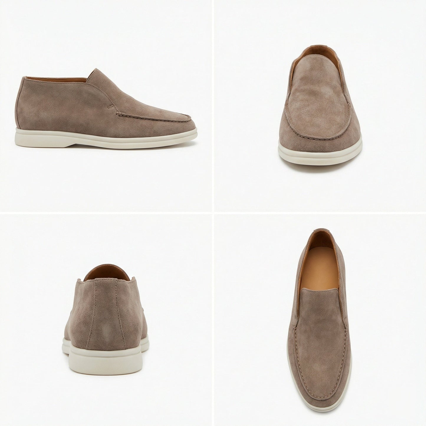 Herren Halbschuhe Stylisch Braun Lederschuhe