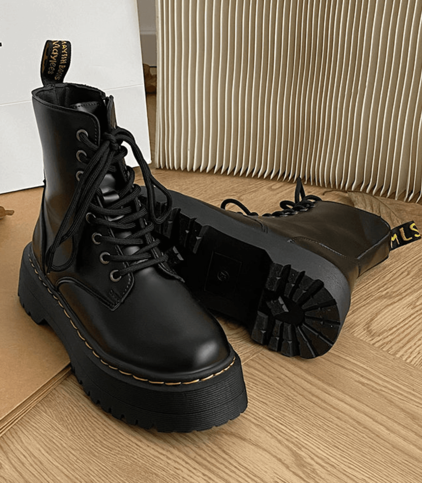 Leder Plateaustiefel Damen Stilvolle Hochzeit Schuhe
