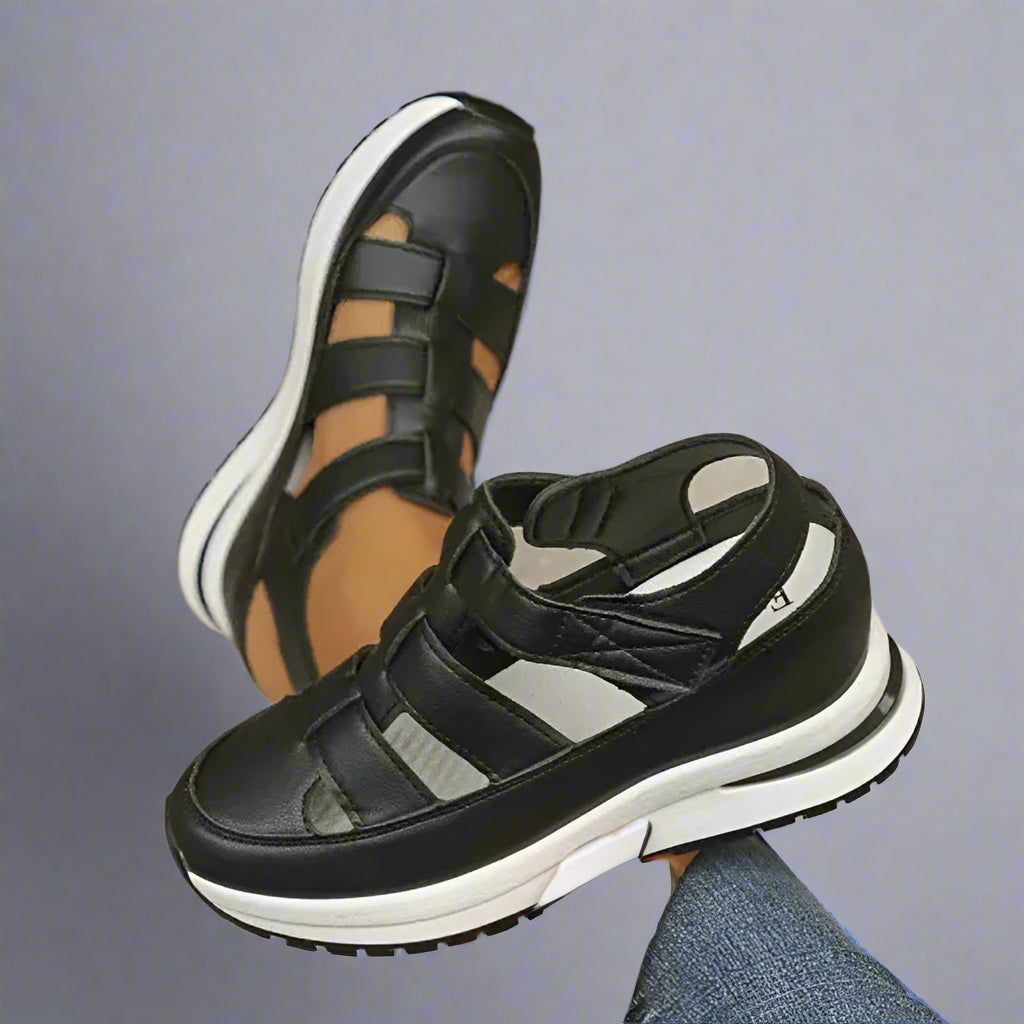 Damen Plateau Sneaker Sportlich Freizeit Schuhe