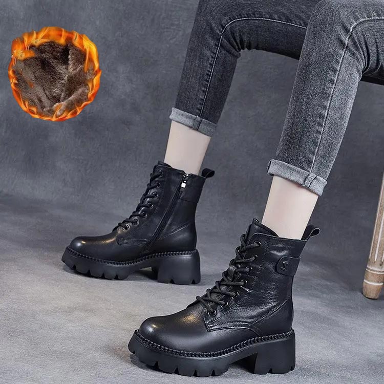 Komfortable orthopädische Damen-Lederstiefel von Lotte