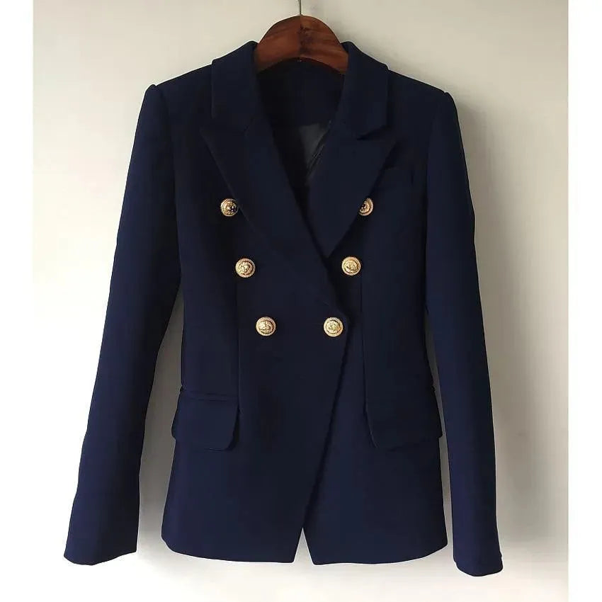 Eleganter Damen Blazer Business Unifarben Schwarz