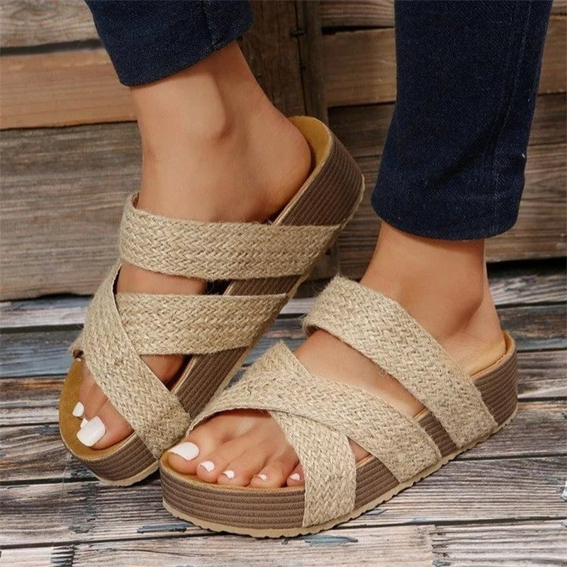 Damen Orthopädische Sandalen Sommer Plateau Schuhe Bequem