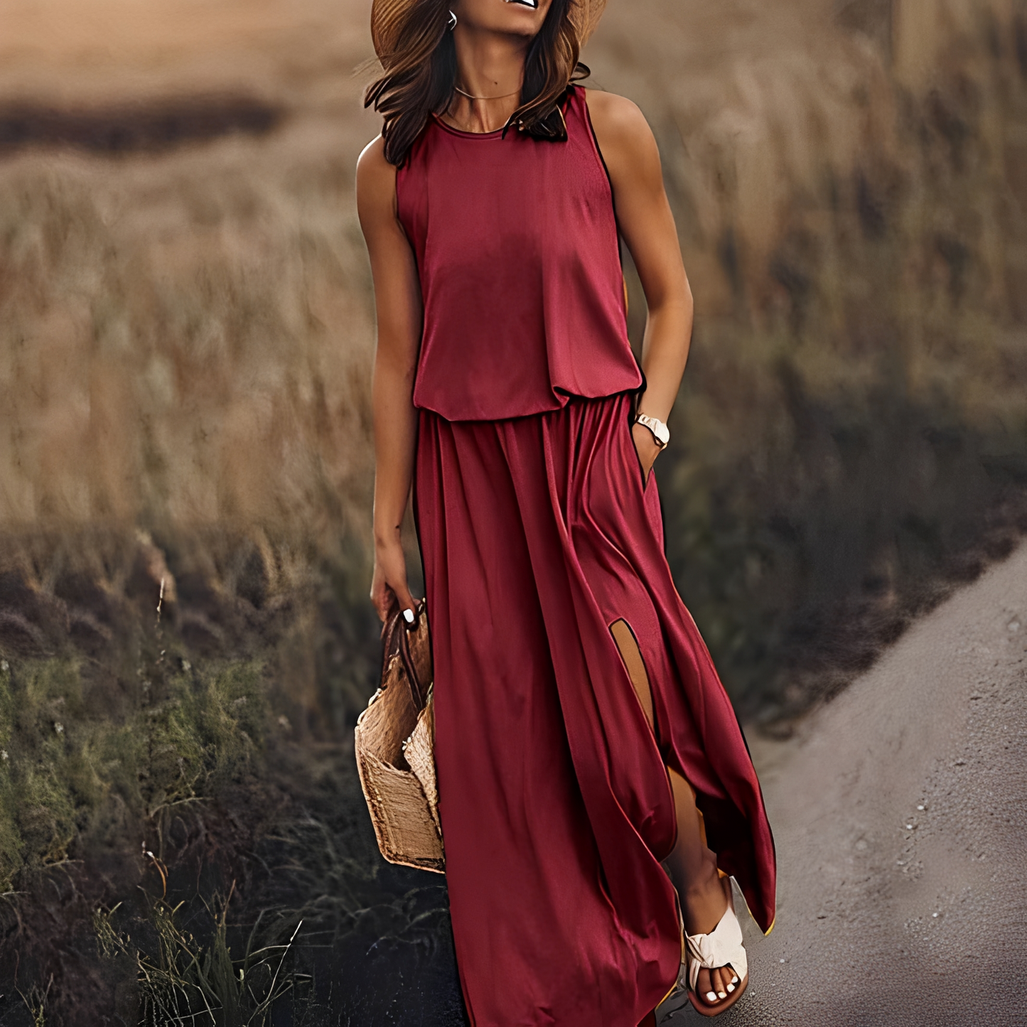 Sommerkleid Damen Stilvoll Elegantes Kleid