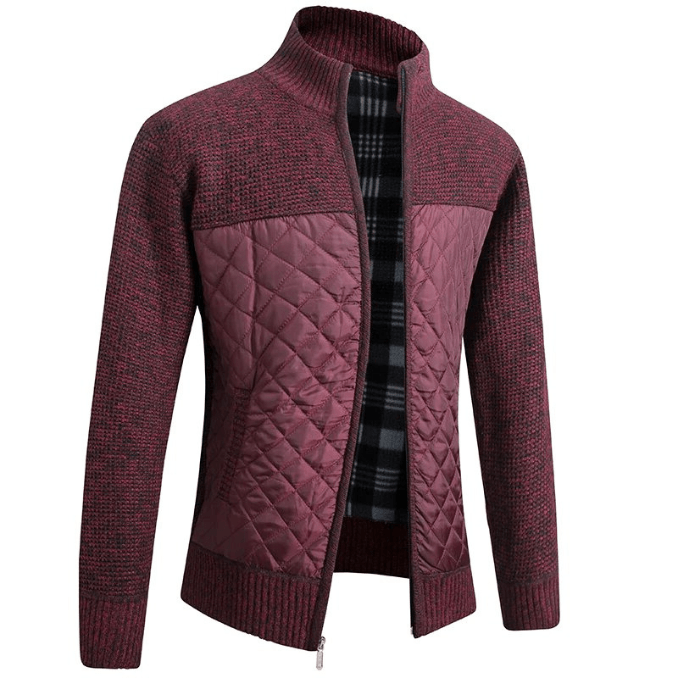 Herren Strickjacke Luxus Warm Herbstjacke Premium Qualität