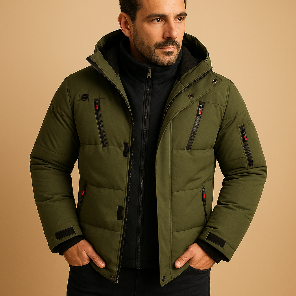 Herren Winterjacke Robust Dicke Isolierung Reißverschluss