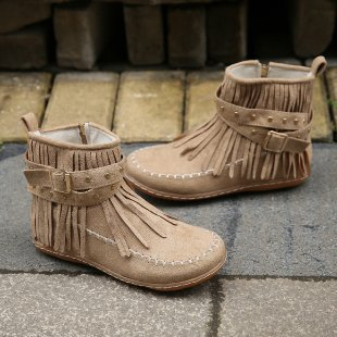Damen Stiefel Western Style Fransen Weich Bequem