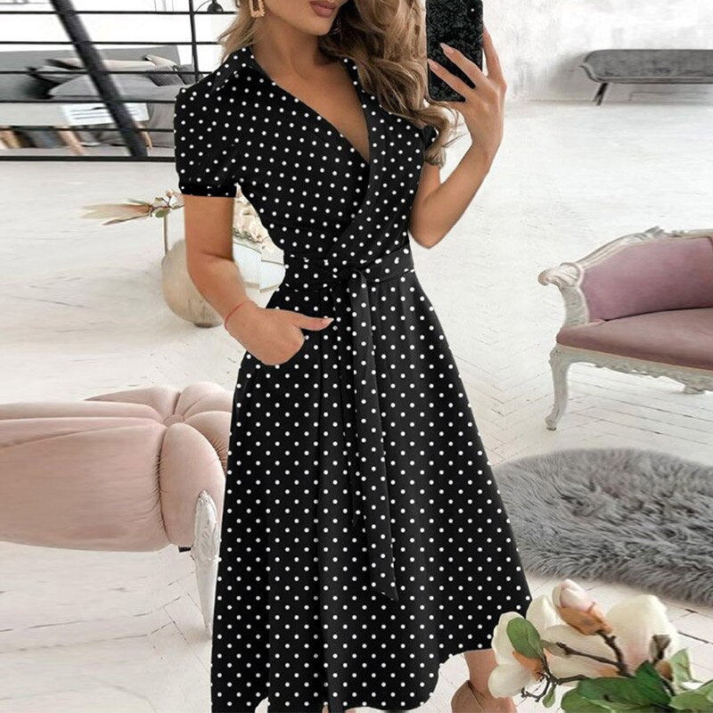 Elegantes Damen A-Linien-Kleid Zeitlos Lang