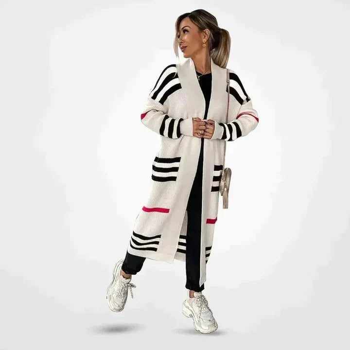 Damen Cardigan aus Holzoptik Modern