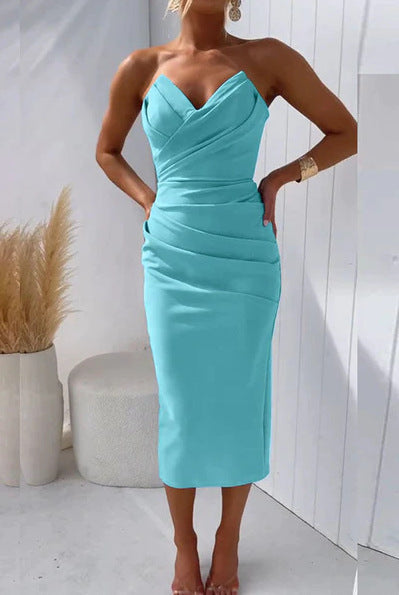 Damen-Sommerkleid von BerlinGlamour, ärmellos, mit Schlitz