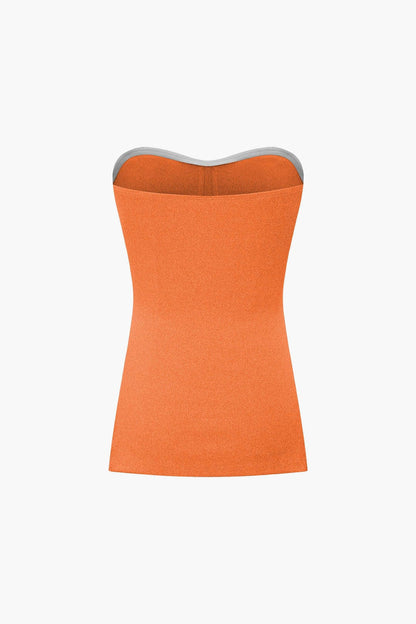 Elegantes Zweiteiler Set mit Bustier Top und Shorts Damen