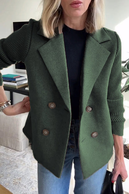Damen Blazer Langärmlig Knopfleiste Modern