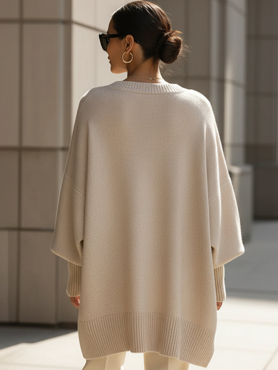 Damen Oversized Pullover Elegantes Großformat